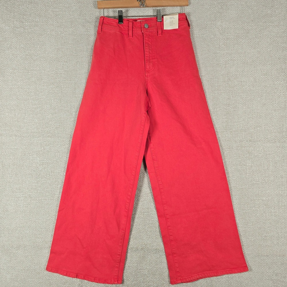 Universal Thread Wide Leg Pants in Bright Red